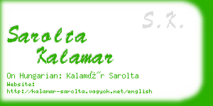 sarolta kalamar business card